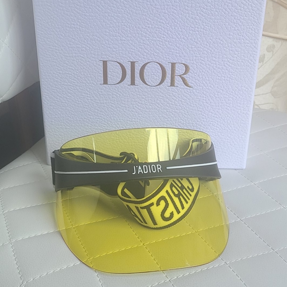 Dior Yellow Tinted Visor with Black J'ADIOR Band